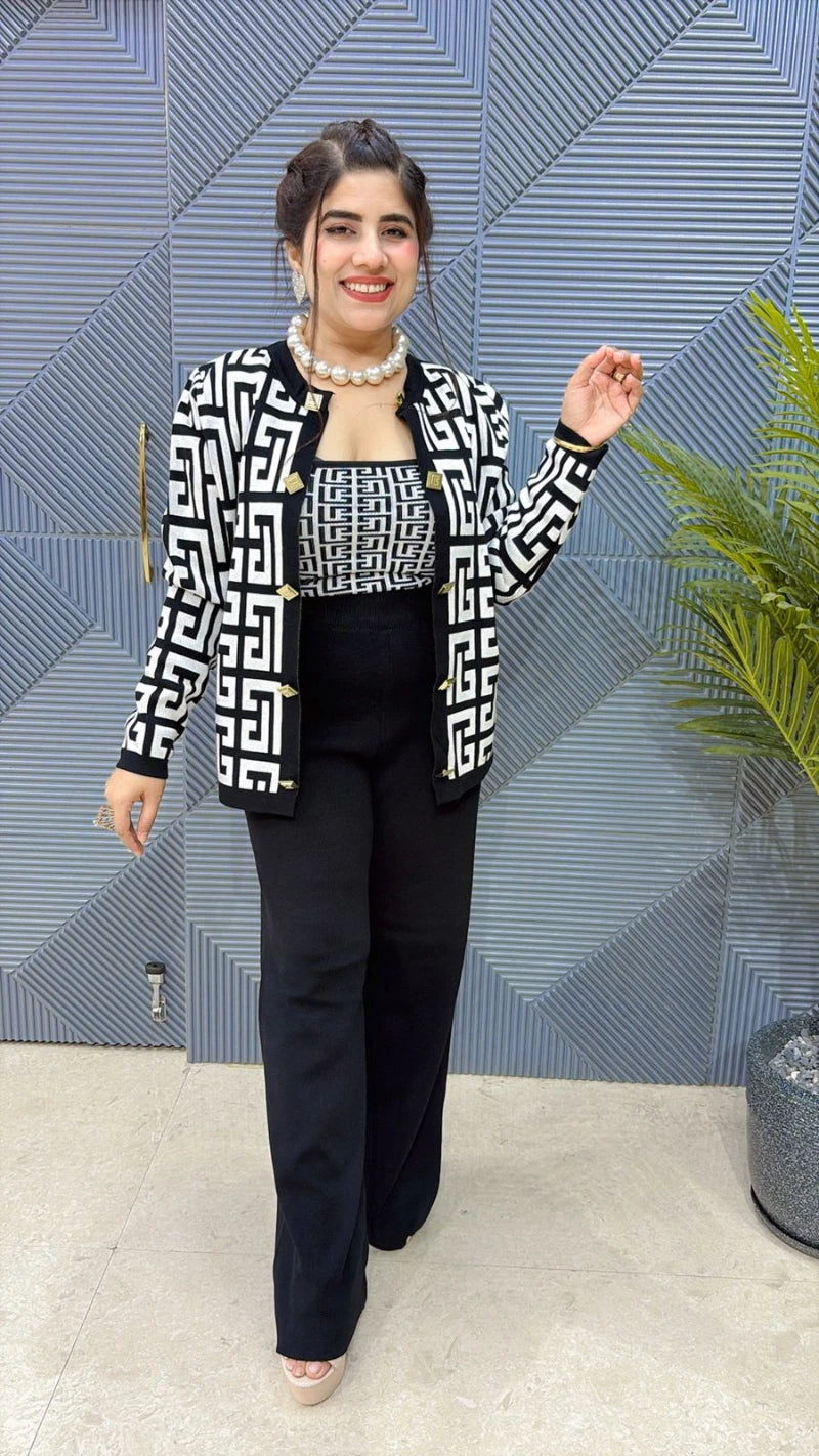 PREMIUM PRE-WINTER 3 PCS CO-ORD SET GGR3217