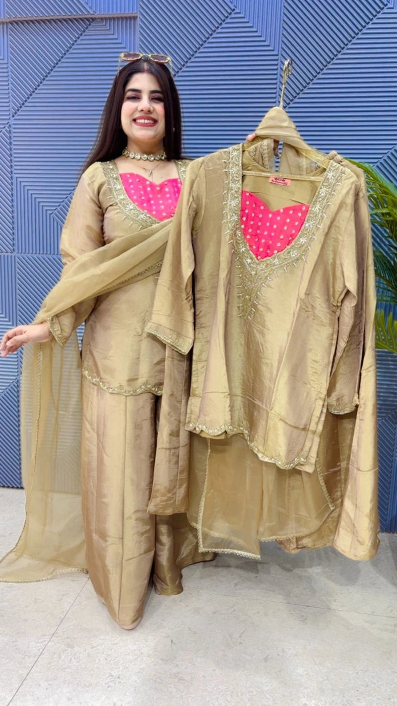 PREMIUM 3 PCS SHARARA SUIT GGR3239