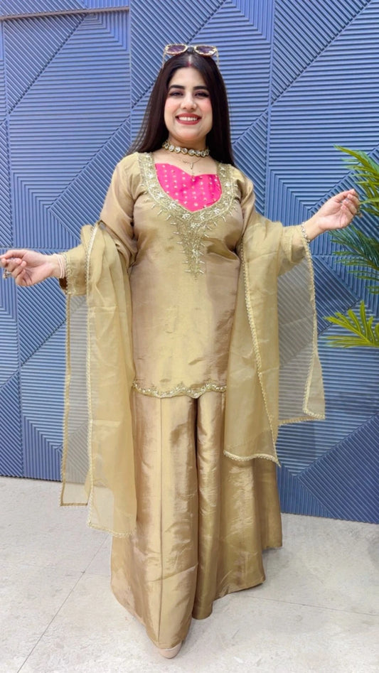 PREMIUM 3 PCS SHARARA SUIT GGR3239