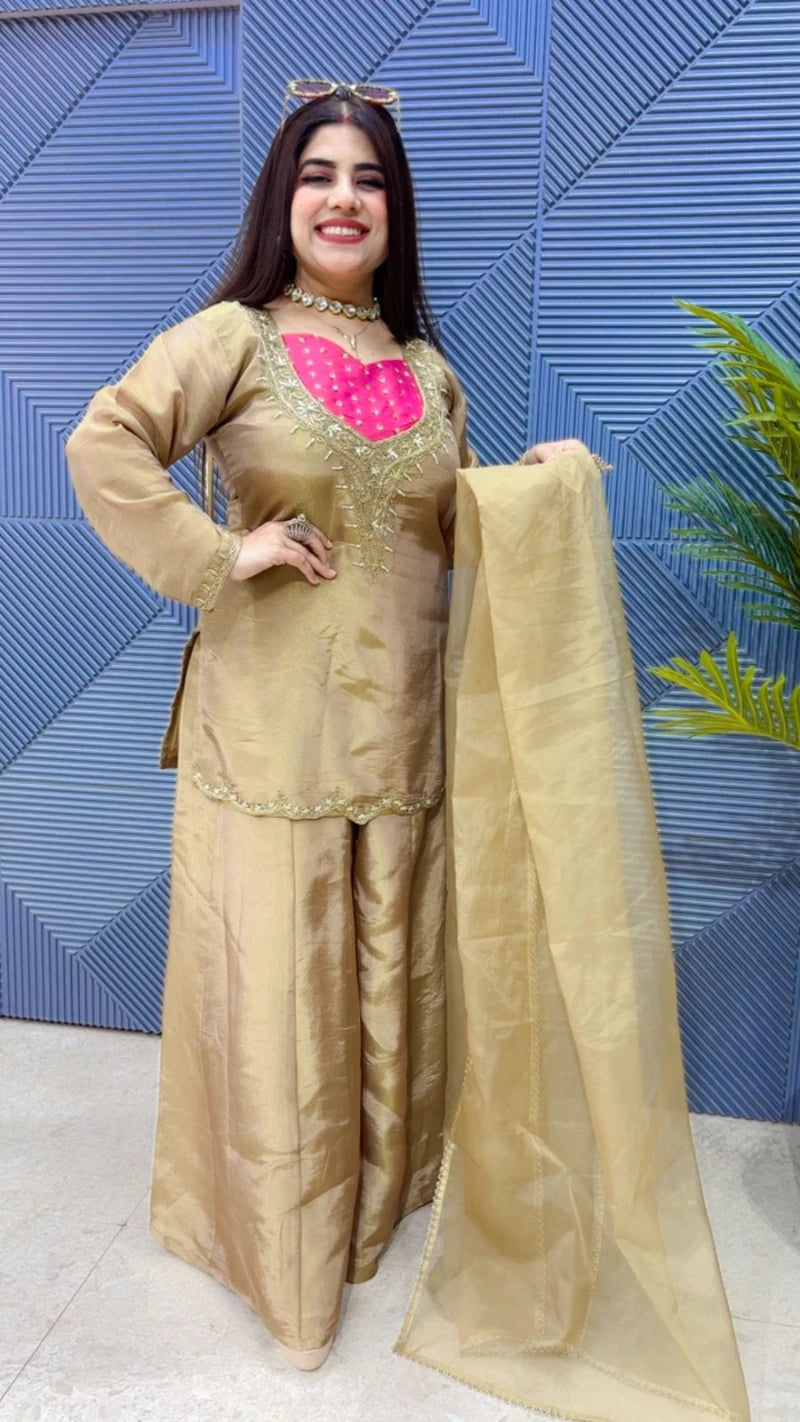 PREMIUM 3 PCS SHARARA SUIT GGR3239