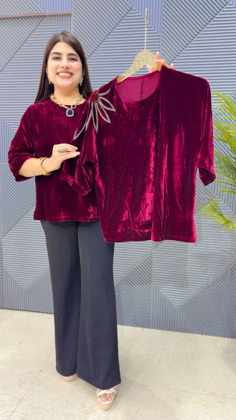 PREMIUM VELVET TOP GGR3248