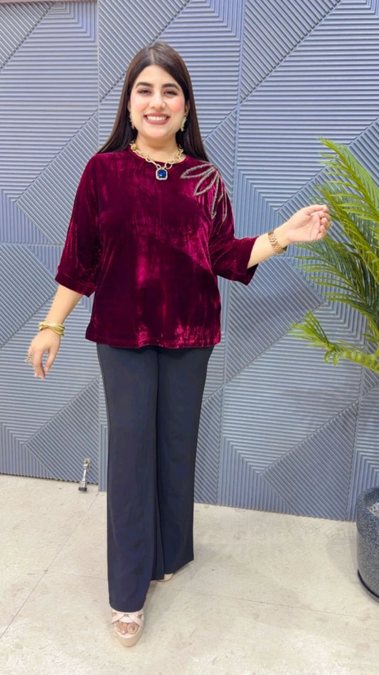 PREMIUM VELVET TOP GGR3248