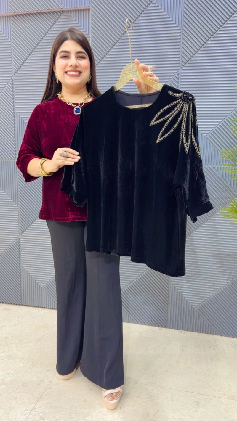 PREMIUM VELVET TOP GGR3248