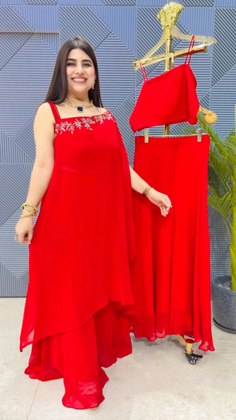 PREMIUM ETHENIC 3 PCS CO-ORD SET GGR3255