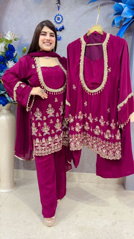 PREMIUM 3 PCS PLAZO SUIT GGR3257
