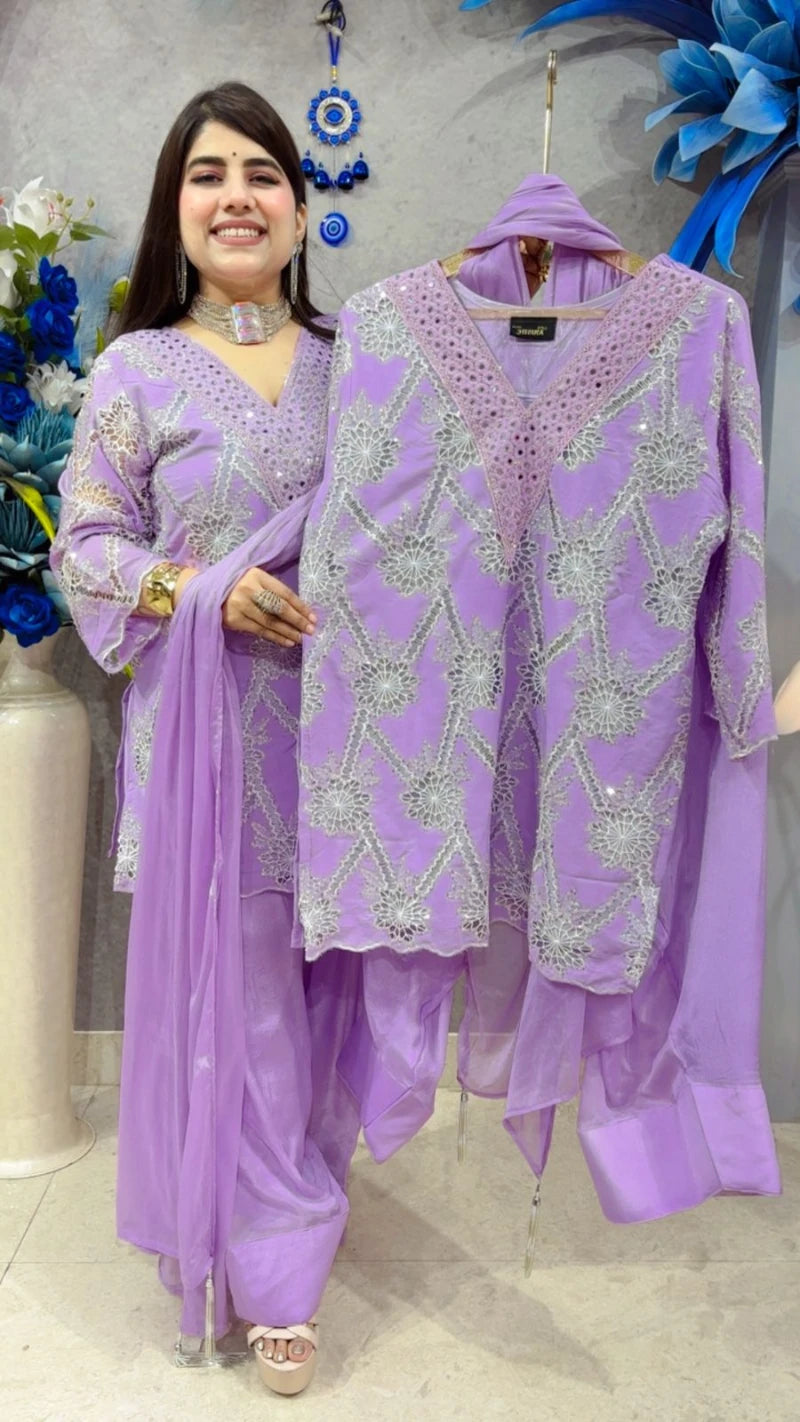 PREMIUM 3 PCS FARSHI SALWAR SUIT GGR3258