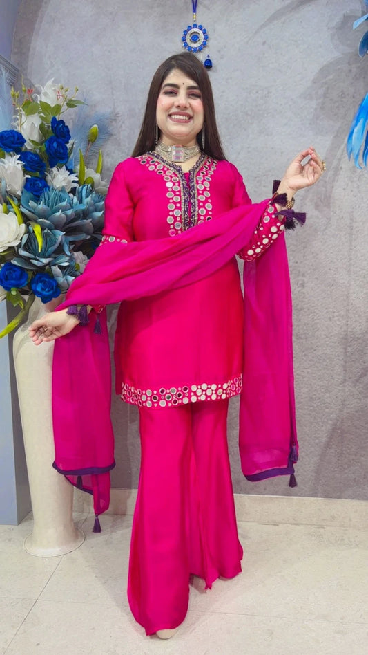 PREMIUM 3 PCS SHARARA SUIT GGR3259