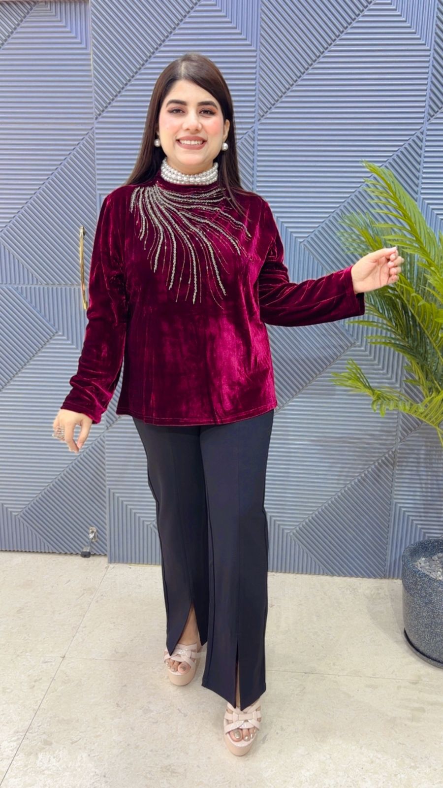 PREMIUM VELVET TOP GGR3266