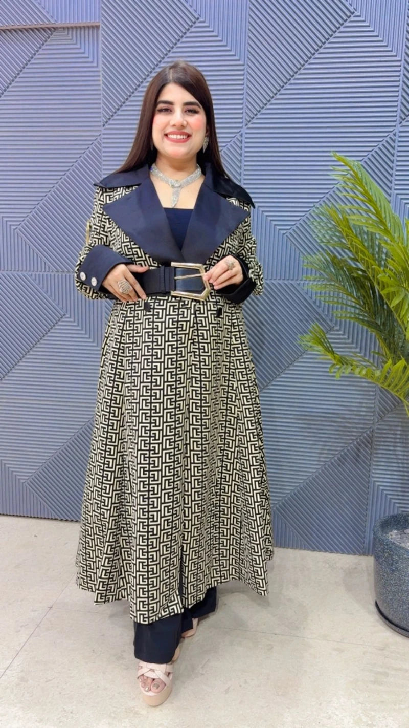 PREMIUM BLAZER DRESS WITH BELT GGR3281