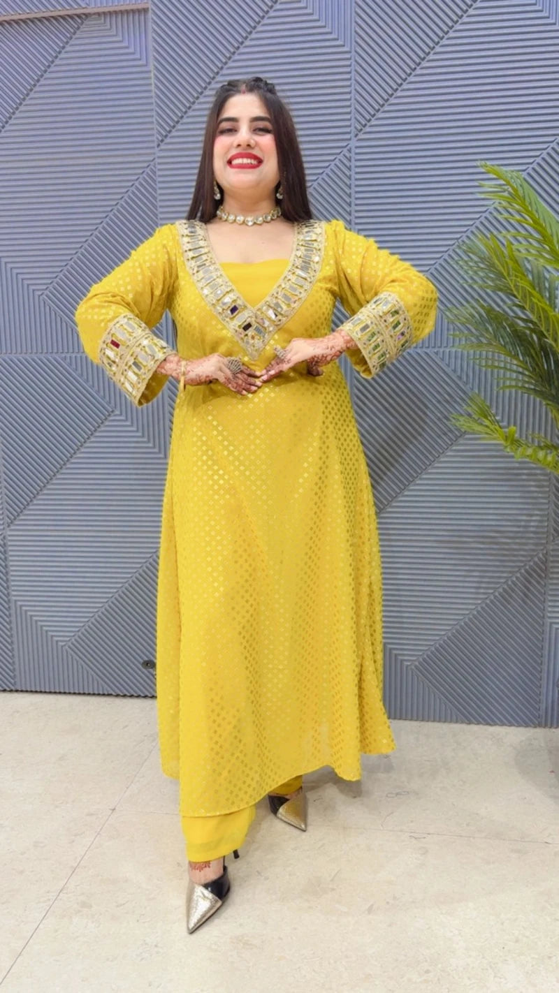 PREMIUM 3 PCS ETHENIC CO-ORD SET GGR3289