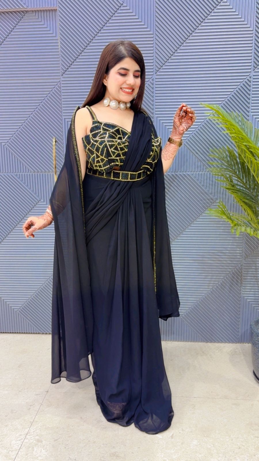 PREMIUM 4 PIECE SAREE SET GGR3294