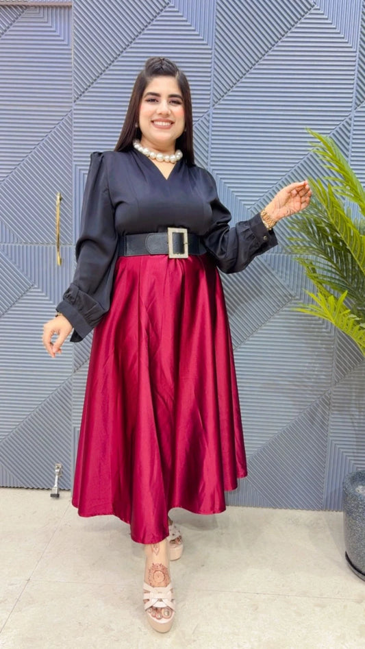 PREMIUM DRESS WITH BELT GGR3307
