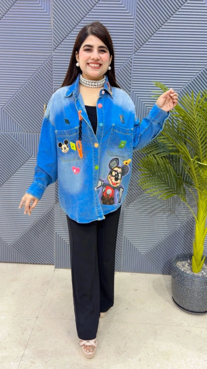 PREMIUM MIKKEY DENIM SHIRT GGR3439