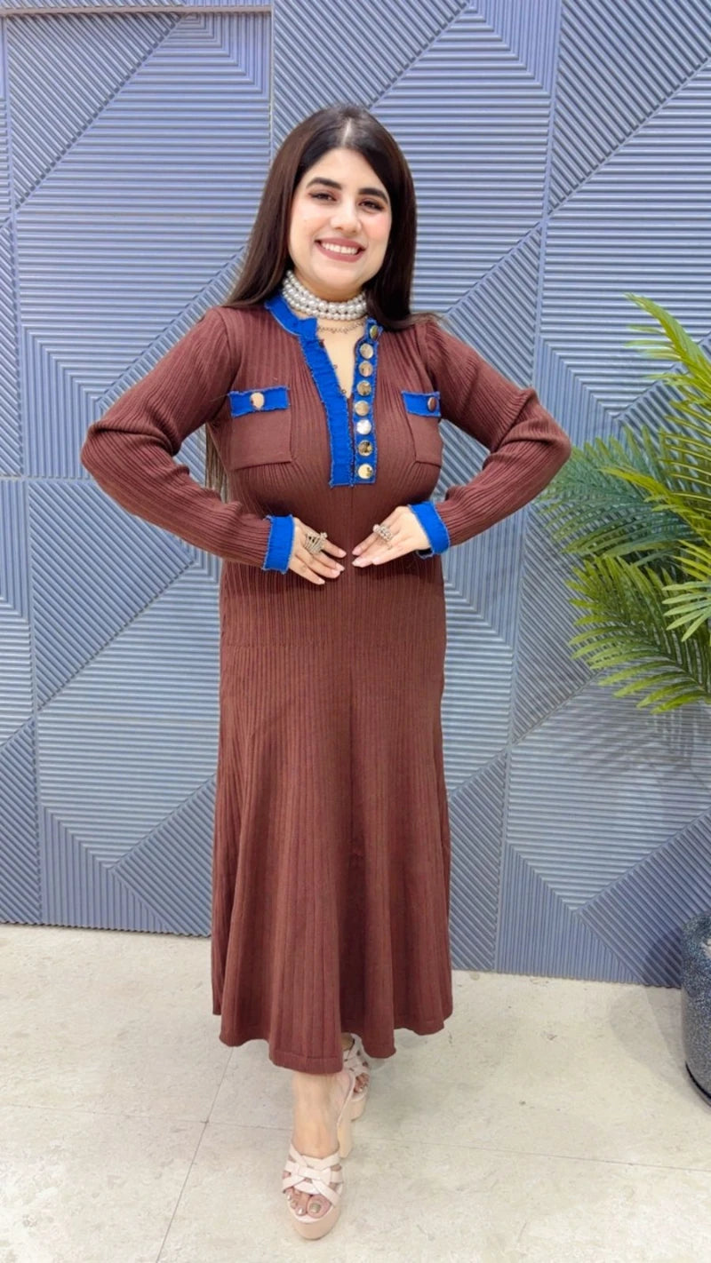 PREMIUM WINTERWEAR WOOLEN DRESS GGR3452