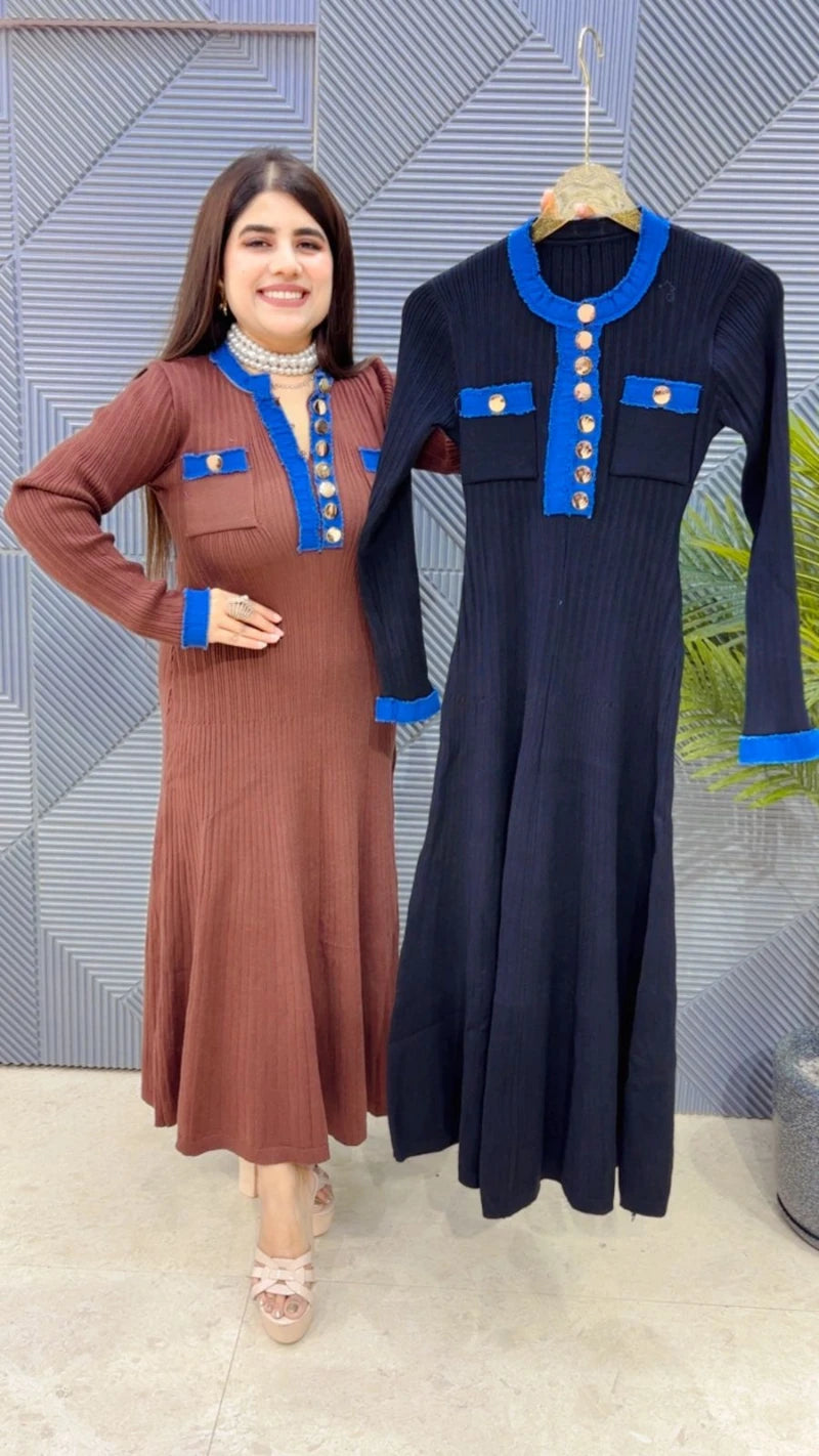 PREMIUM WINTERWEAR WOOLEN DRESS GGR3452