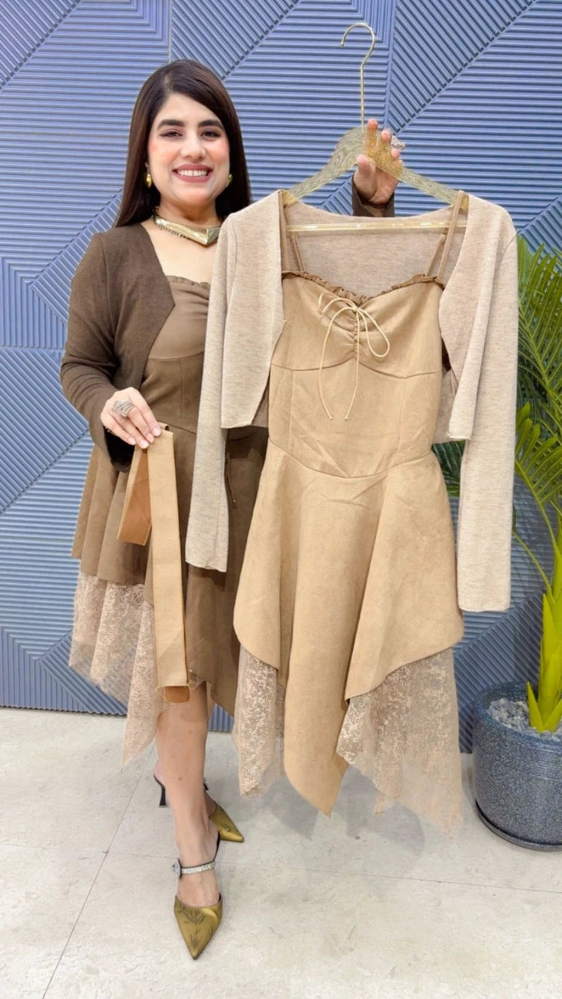 PREMIUM SUEDE DRESS GGR3497