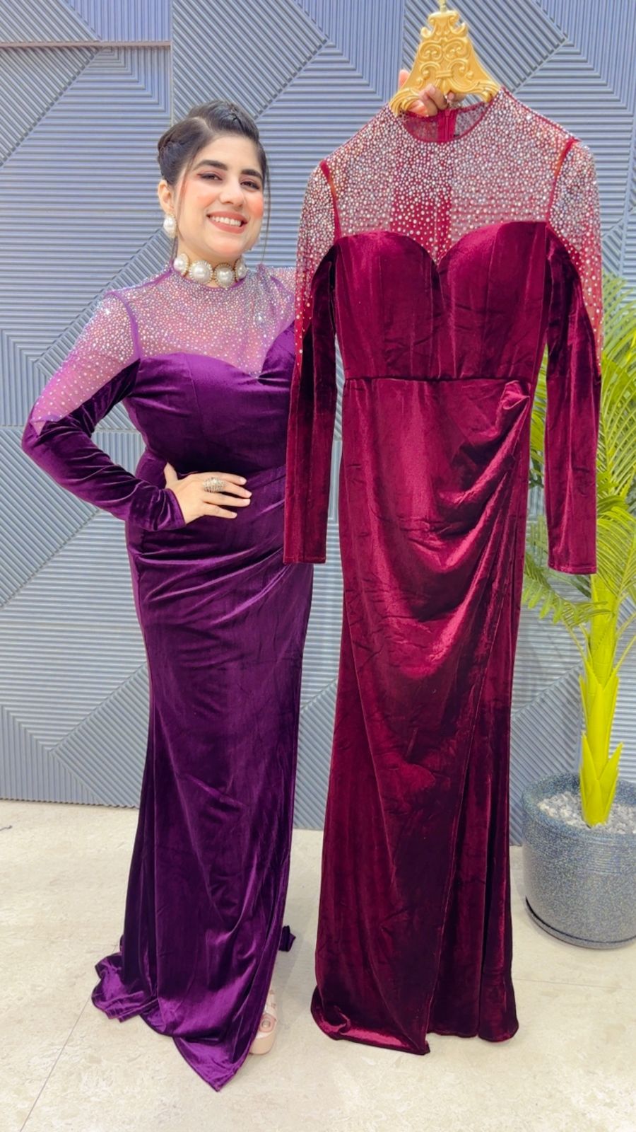 BEAUTIFUL VELVET DRESS GGR3535