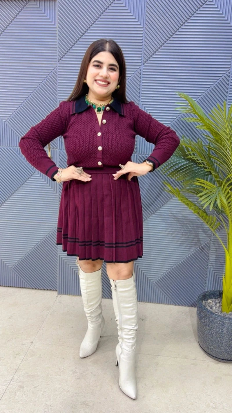 PREMIUM WINTERWEAR SKIRT CORDSET GGR3618