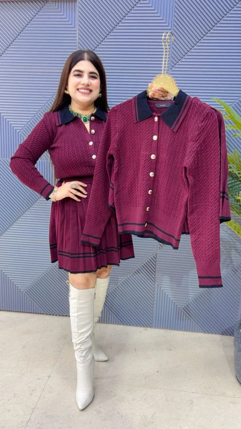 PREMIUM WINTERWEAR SKIRT CORDSET GGR3618