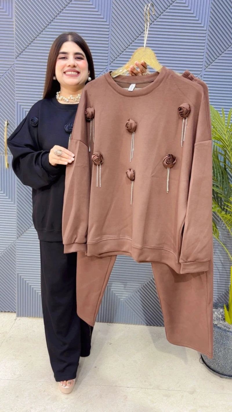 PREMIUM WINTERWEAR ROSE CORDSET GGR3635