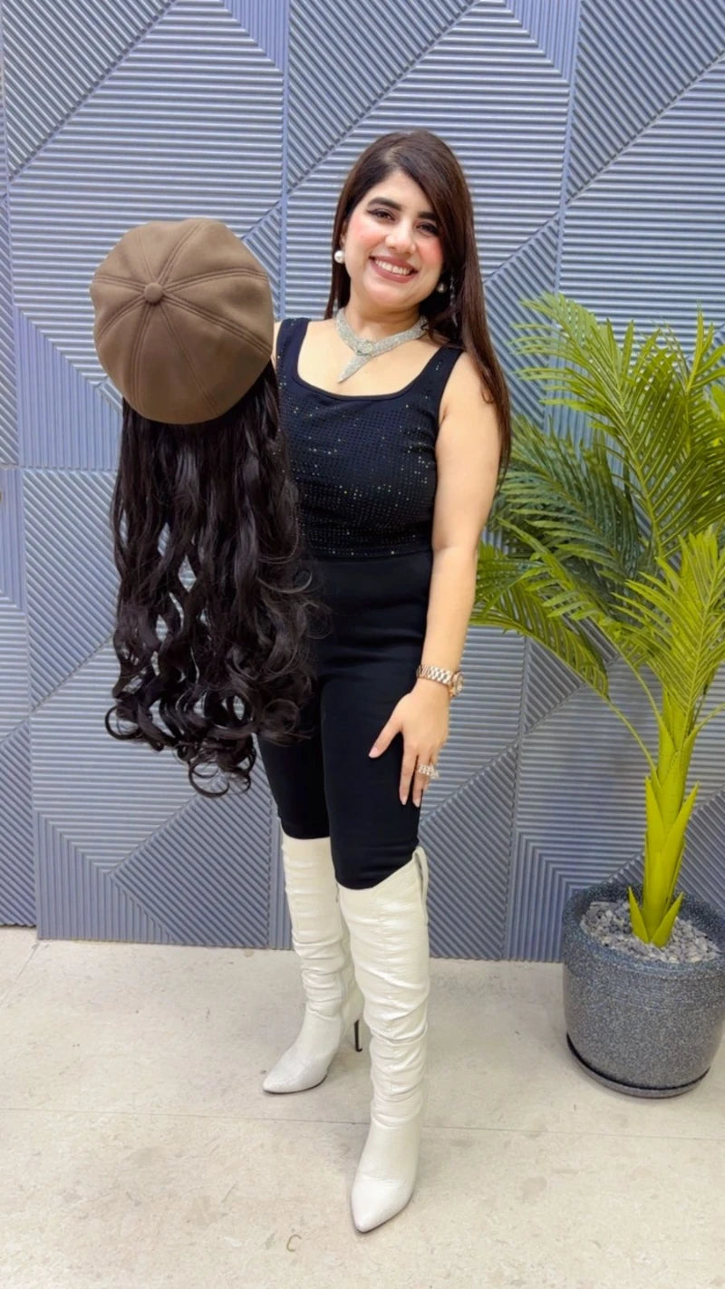 PREMIUM BLACK TONK CURL HAIRS WITH RANDOM CAP GGR3644