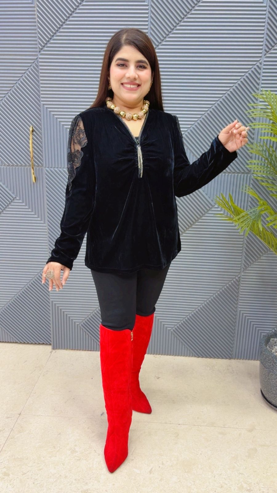 PREMIUM VELVET TOP GGR3745