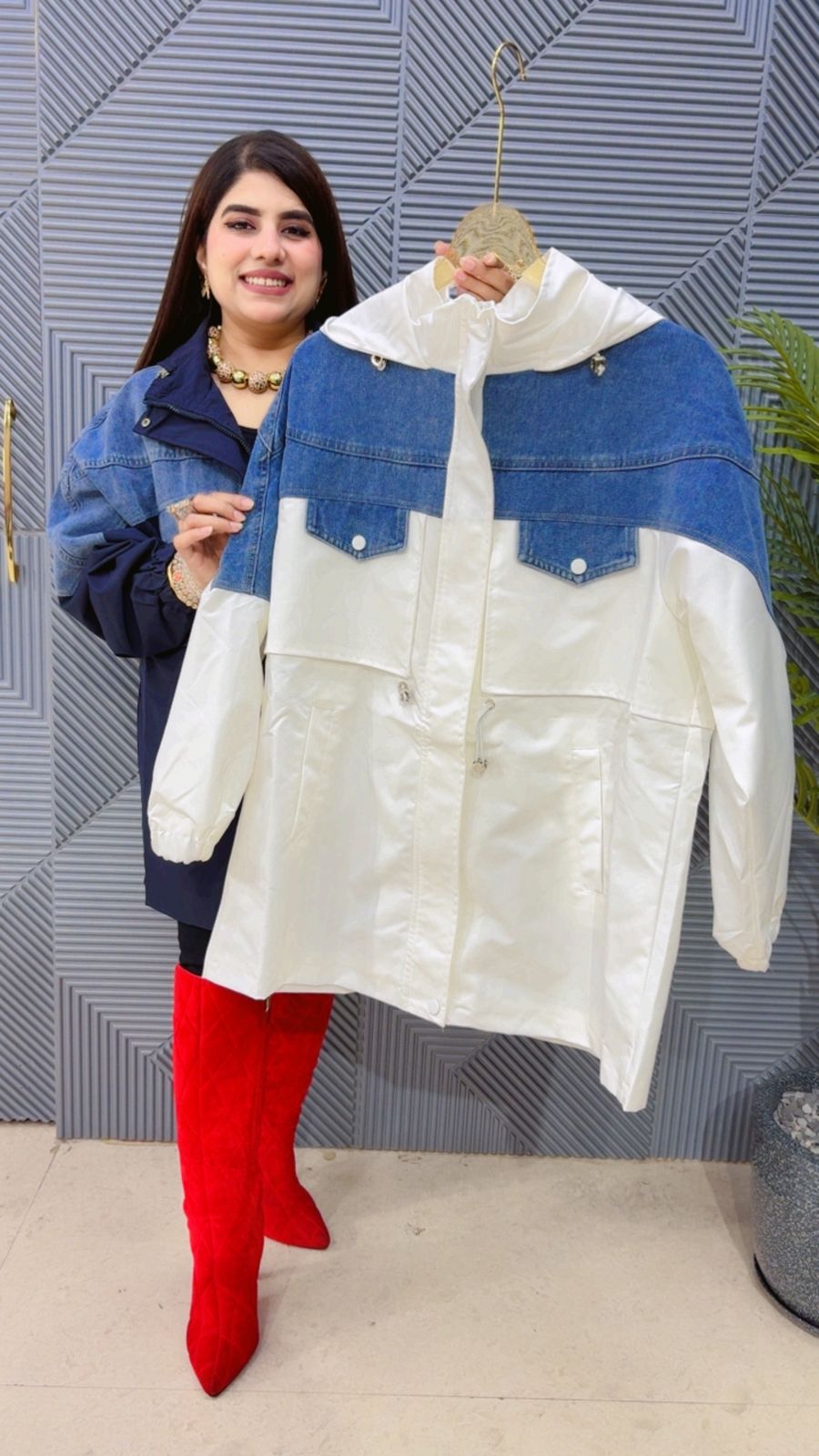 BEAUTIFUL SHOULDER DENIM JACKET GGR3749
