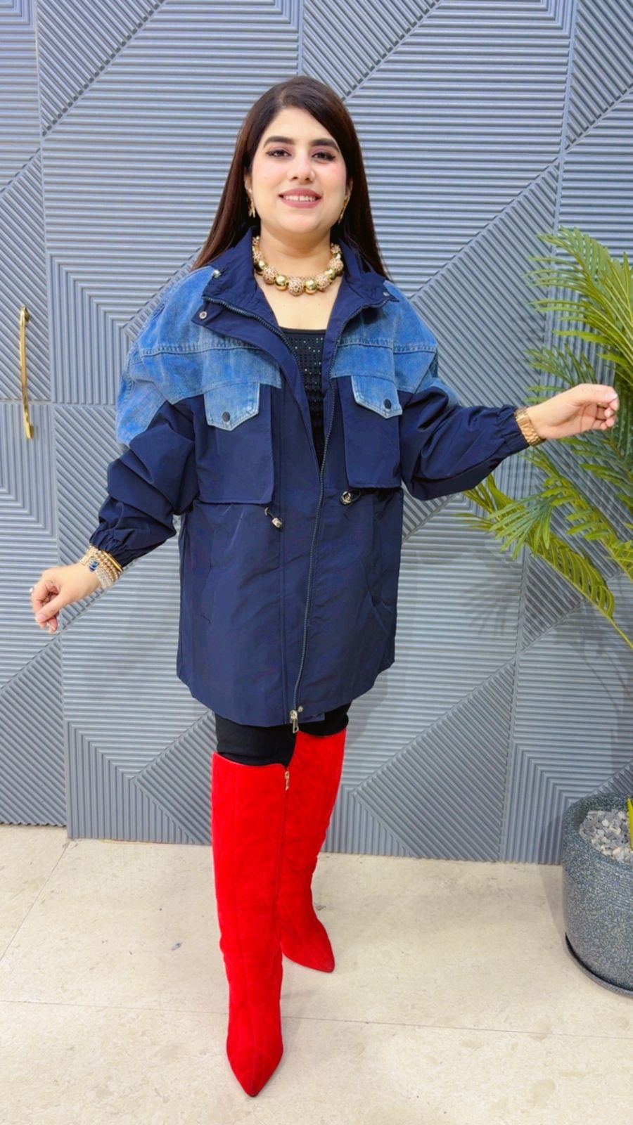 BEAUTIFUL SHOULDER DENIM JACKET GGR3749