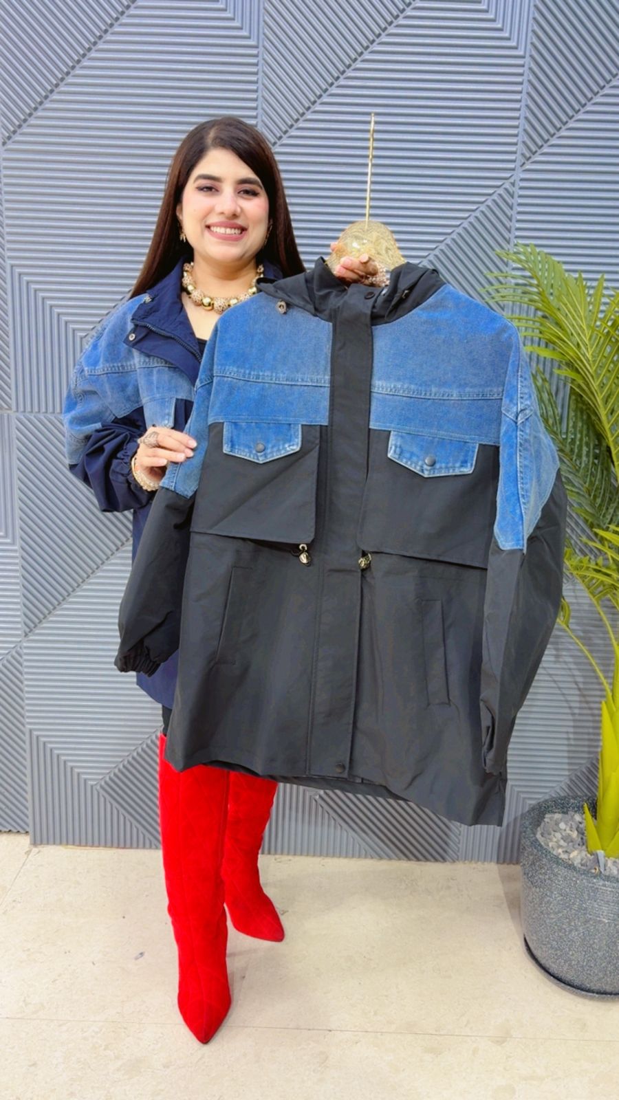 BEAUTIFUL SHOULDER DENIM JACKET GGR3749