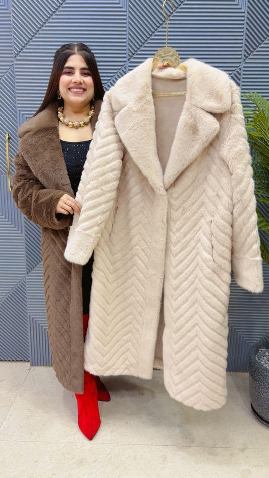 PREMIUM LONG FURR COAT GGR3798