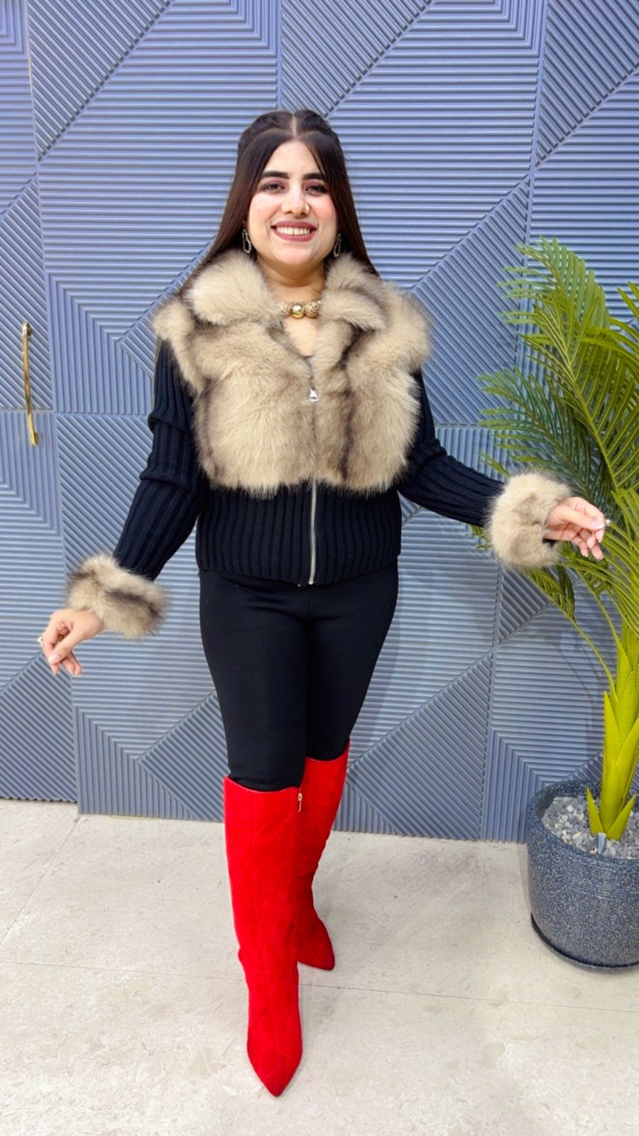 PREMIUM JACKET FURR  TOP GGR3801