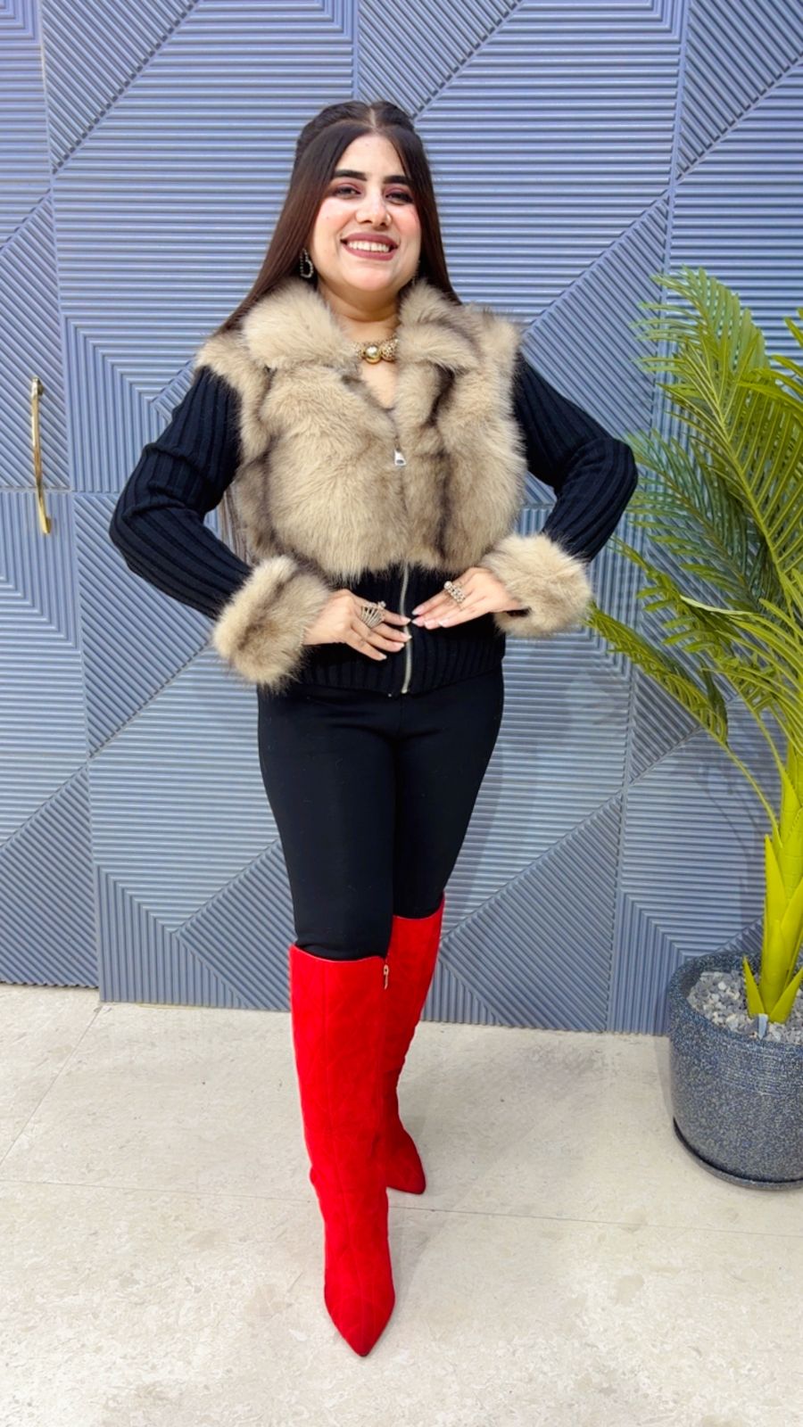 PREMIUM JACKET FURR  TOP GGR3801