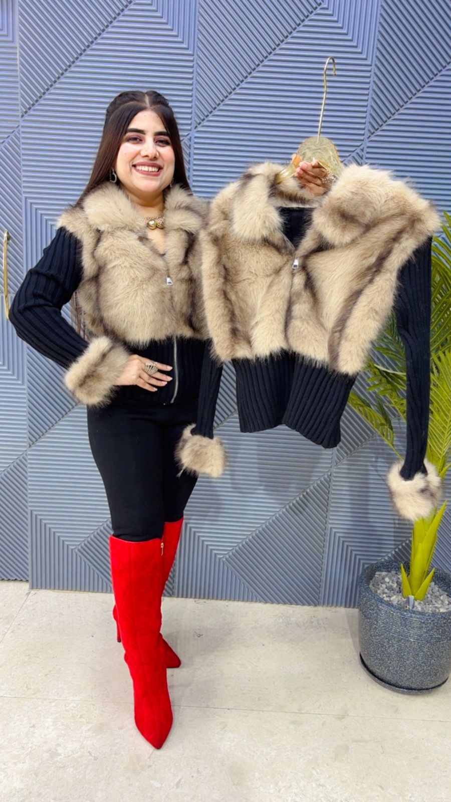 PREMIUM JACKET FURR  TOP GGR3801