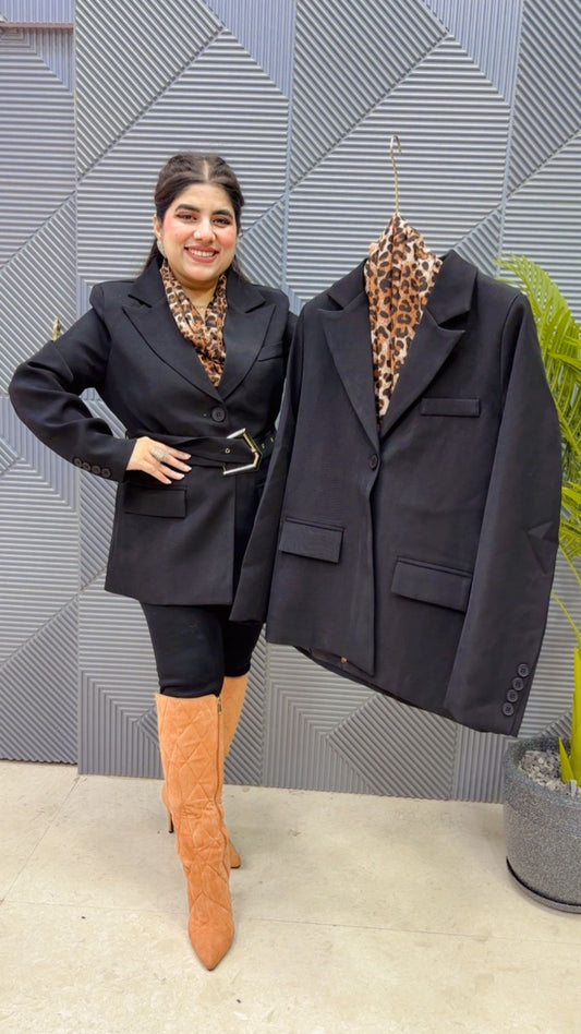 BEAUTIFUL BLAZER WITH SCARF WITH BELT  GGR3813