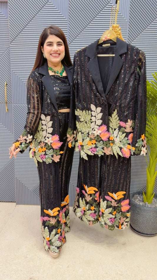 PREMIUM 3 PCS PARTYWEAR BLAZER SET GGR3822