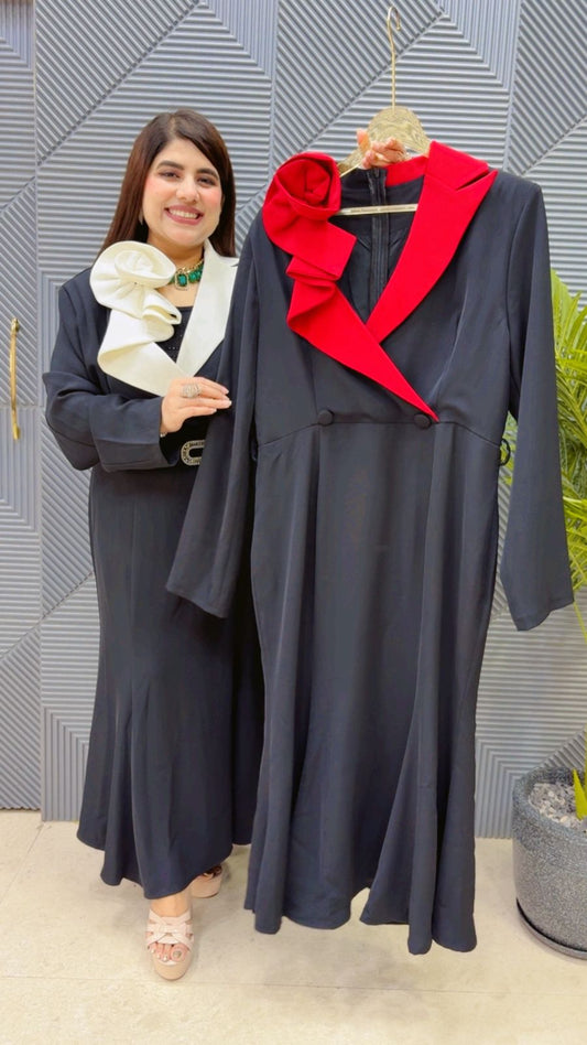 BEAUTIFUL PARTY WEAR ROSE DRESS GGR3826