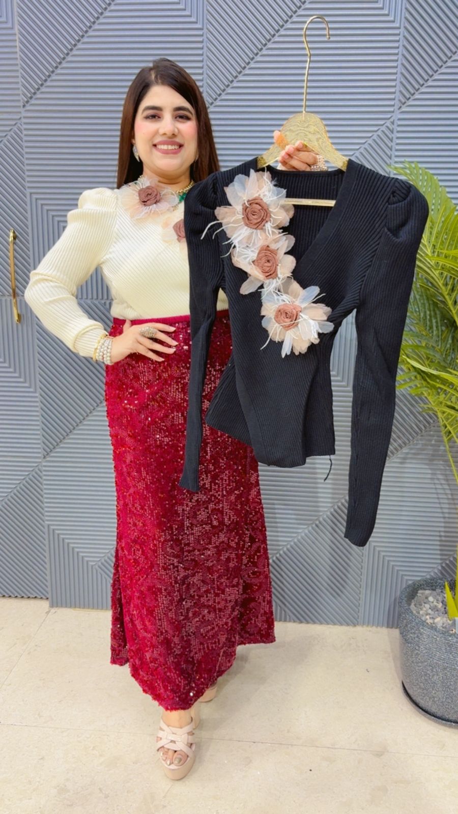 BEAUTIFUL FLOWER TOP GGR3828