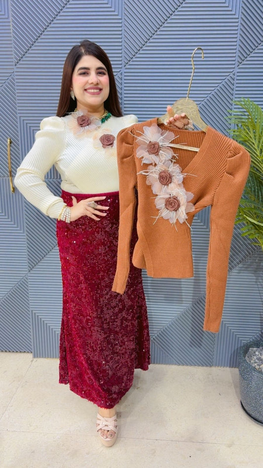 BEAUTIFUL FLOWER TOP GGR3828