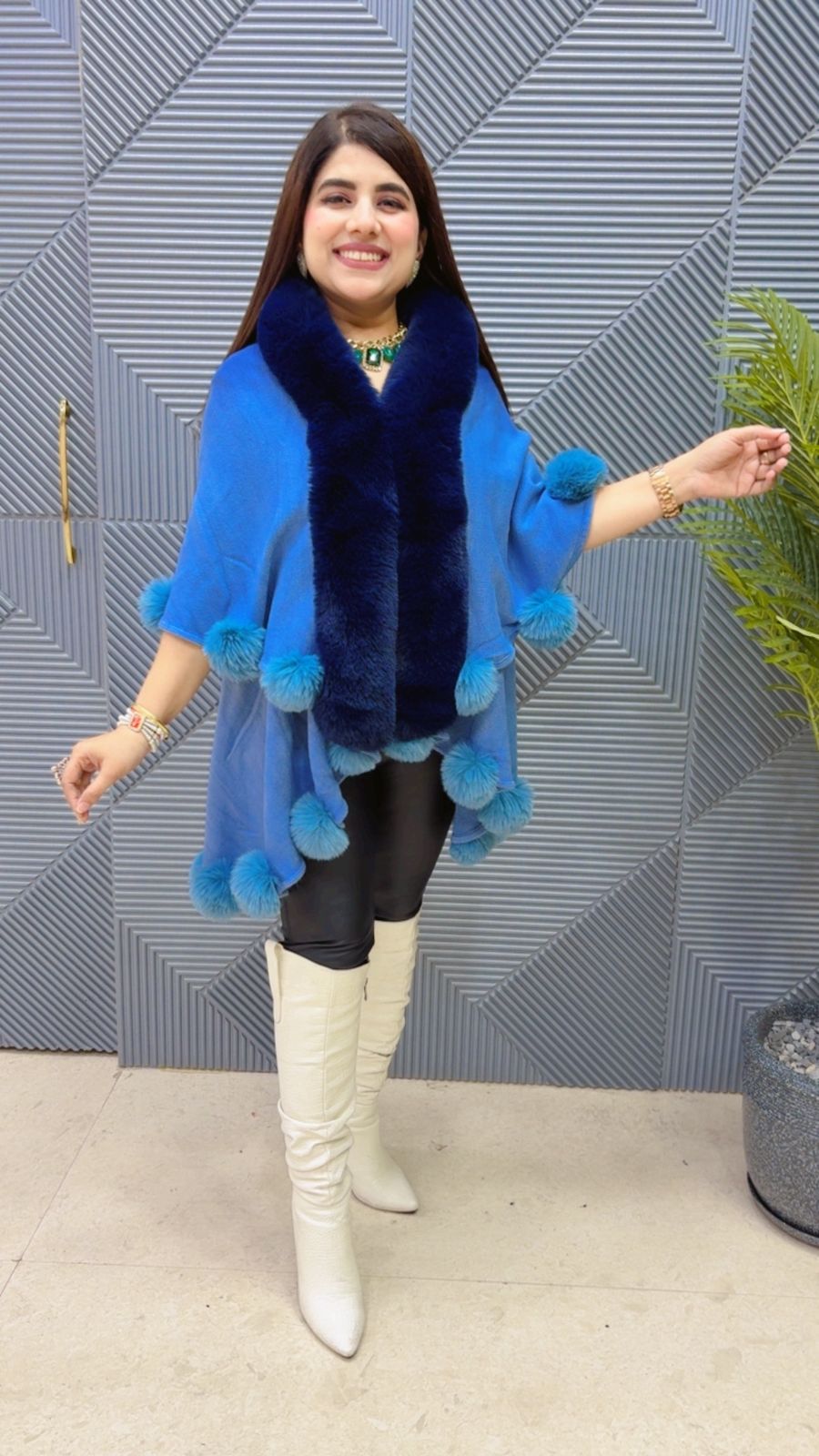 PREMIUM WINTERWEAR WOOLEN VIRAL LATTU PONCHU  GGR3830