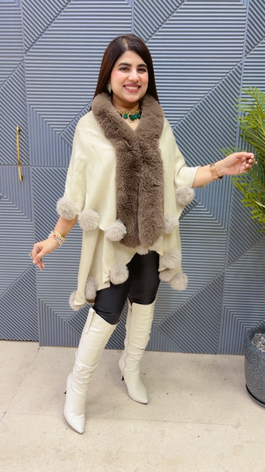 PREMIUM WINTERWEAR WOOLEN VIRAL LATTU PONCHU  GGR3830