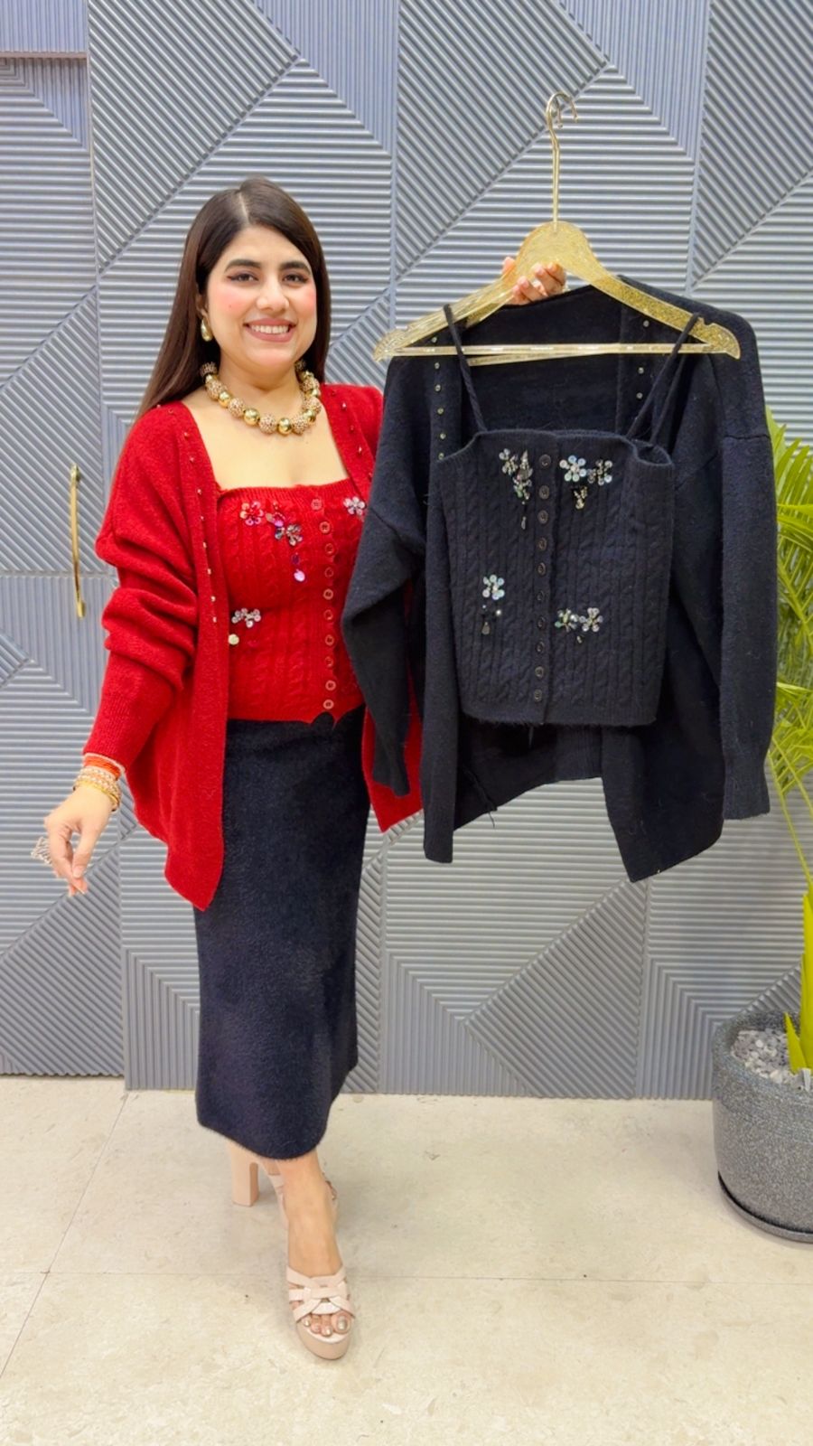 PREMIUM WINTERWEAR 2 PCS TOP GGR3834