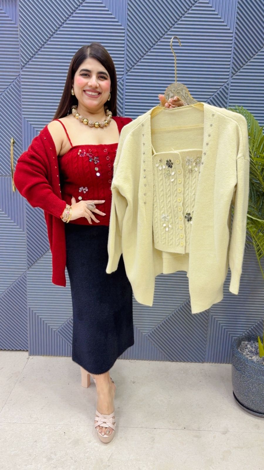 PREMIUM WINTERWEAR 2 PCS TOP GGR3834