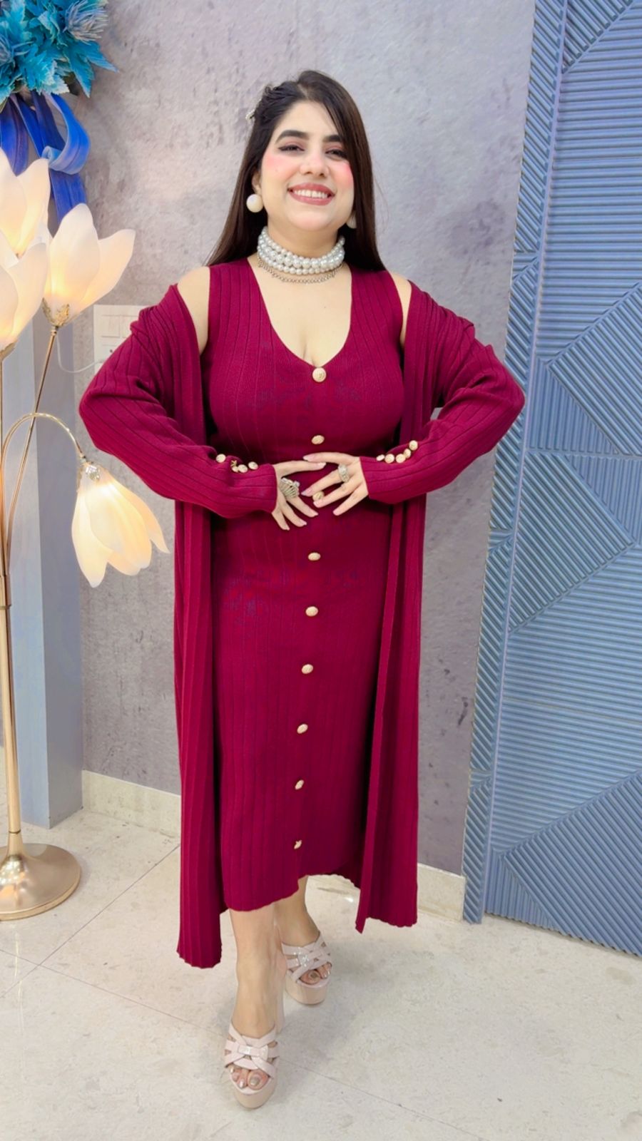 PREMIUM WINTERWEAR 2 PCS DRESS GGR3848