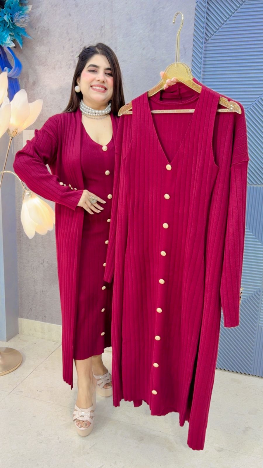 PREMIUM WINTERWEAR 2 PCS DRESS GGR3848