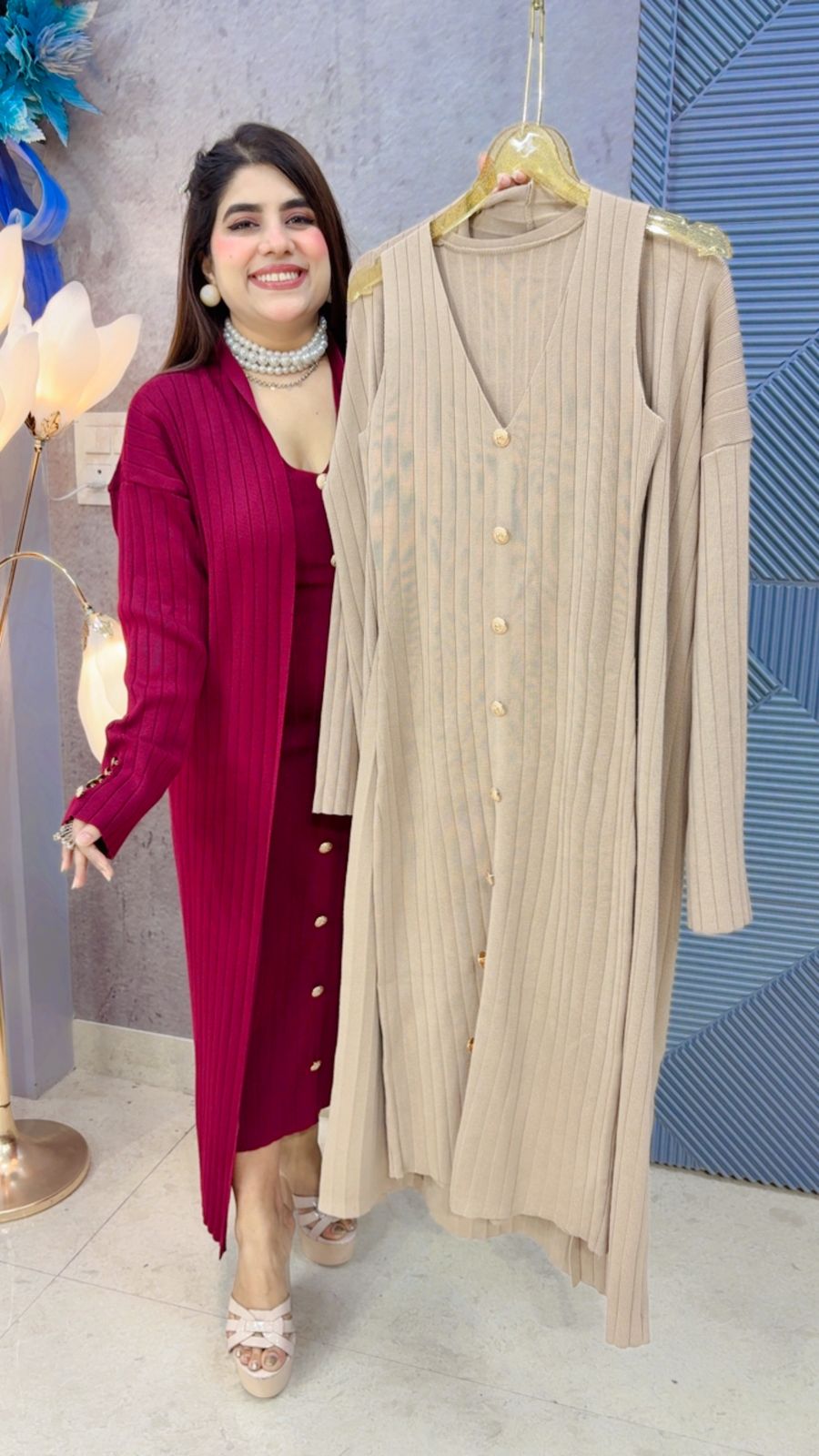 PREMIUM WINTERWEAR 2 PCS DRESS GGR3848