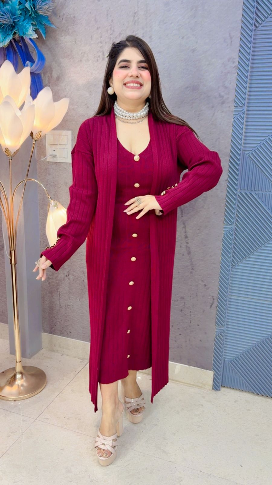 PREMIUM WINTERWEAR 2 PCS DRESS GGR3848