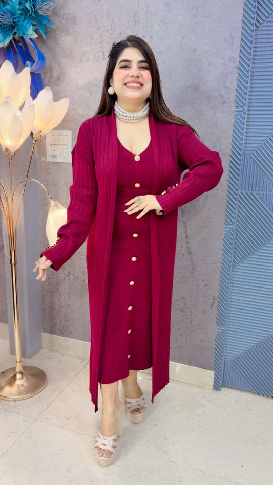 PREMIUM WINTERWEAR 2 PCS DRESS GGR3848