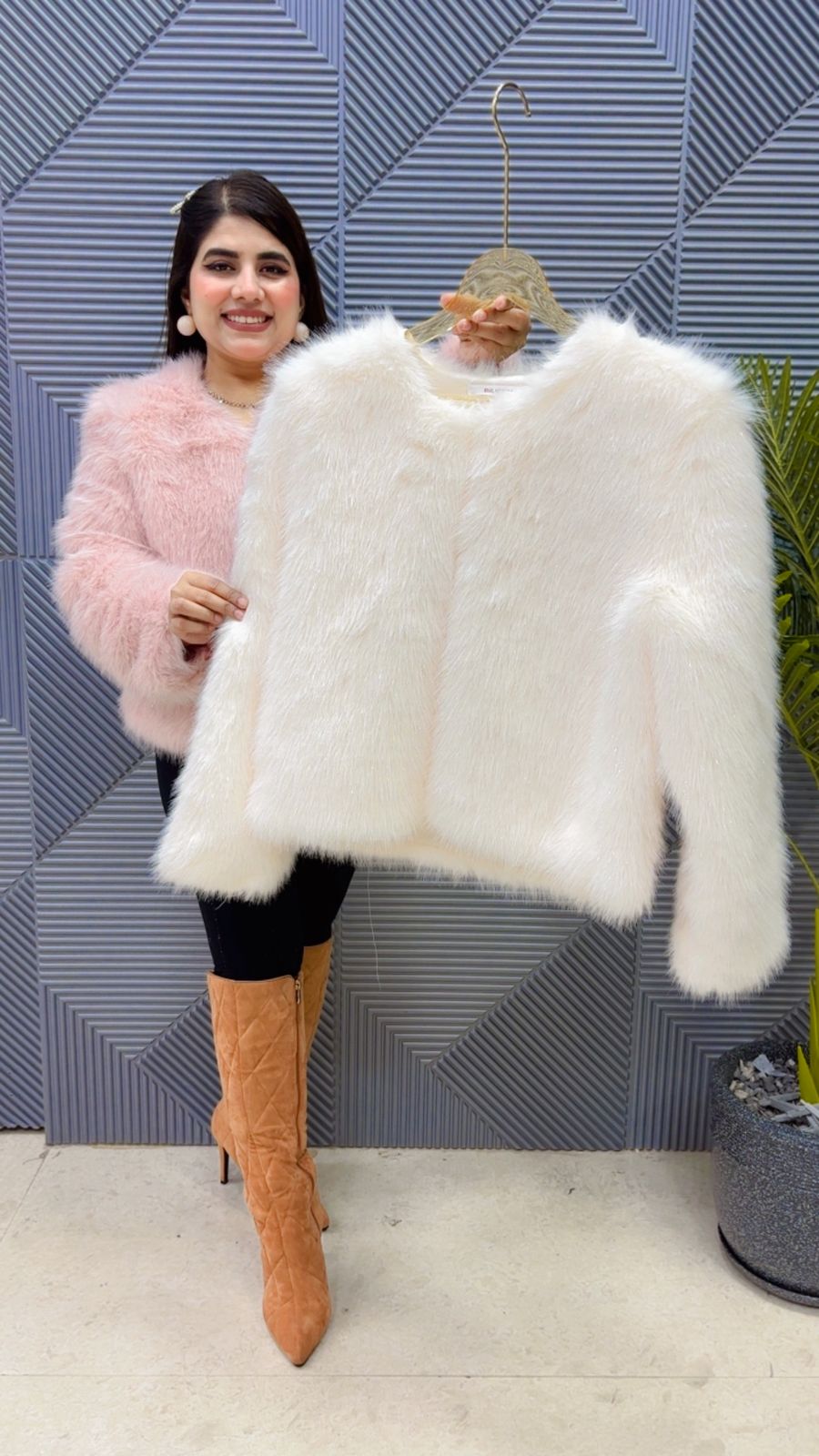 PREMIUM SPARKLE FURR JACKET GGR3866