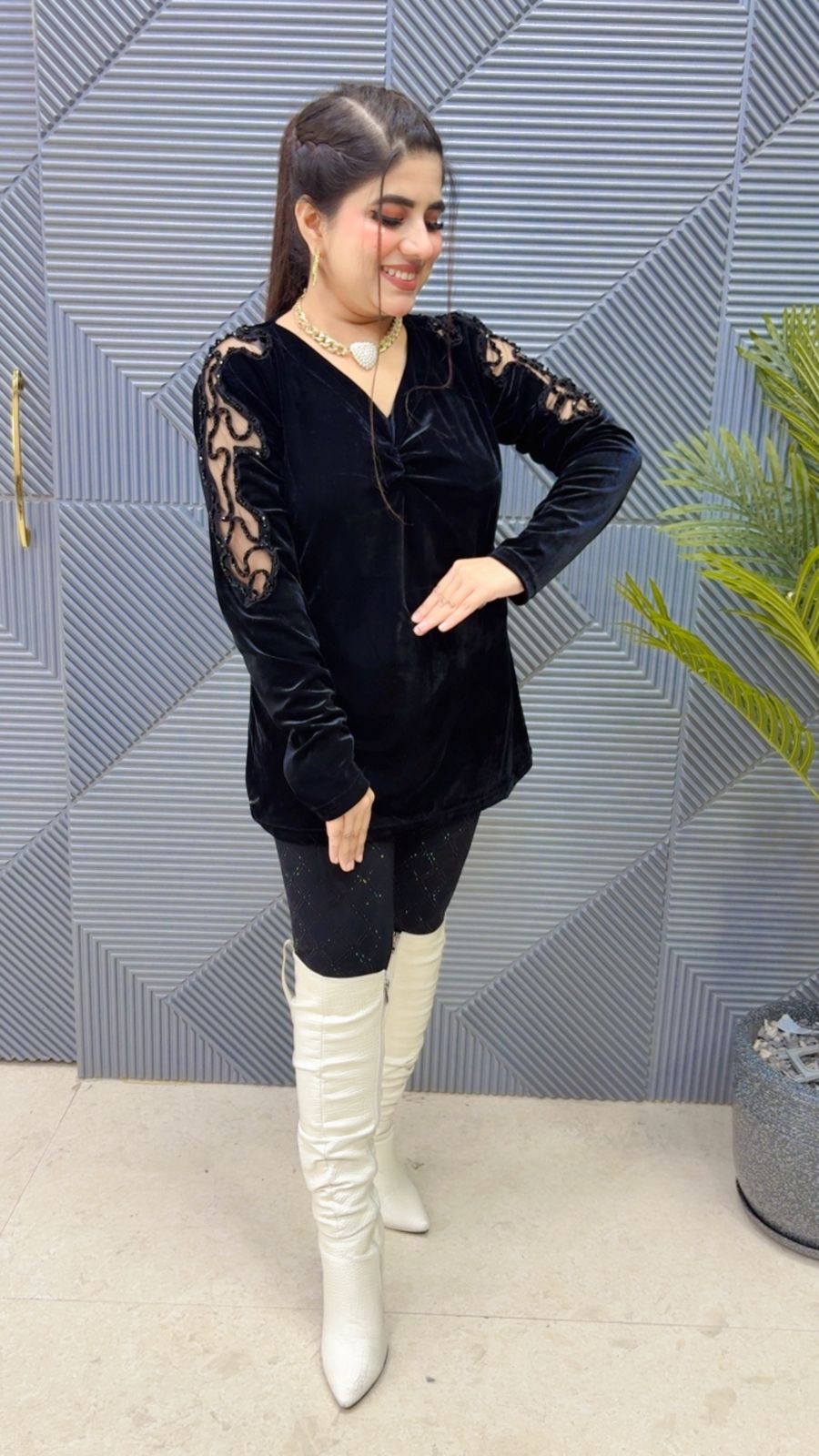 BEAUTIFUL VELVET TOP GGR3895