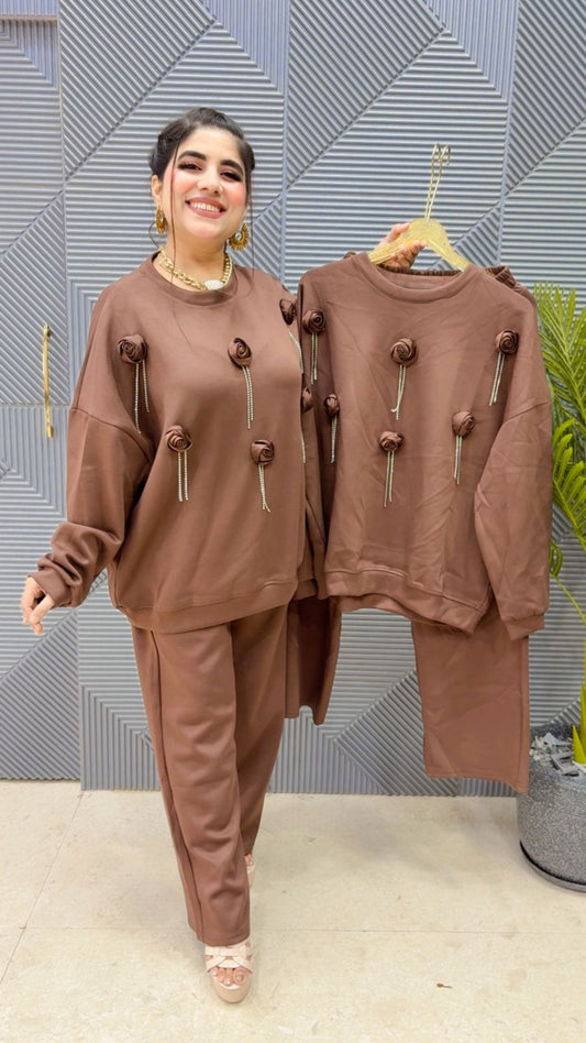 PREMIUM WINTERWEAR ROSE CORDSET GGR3903